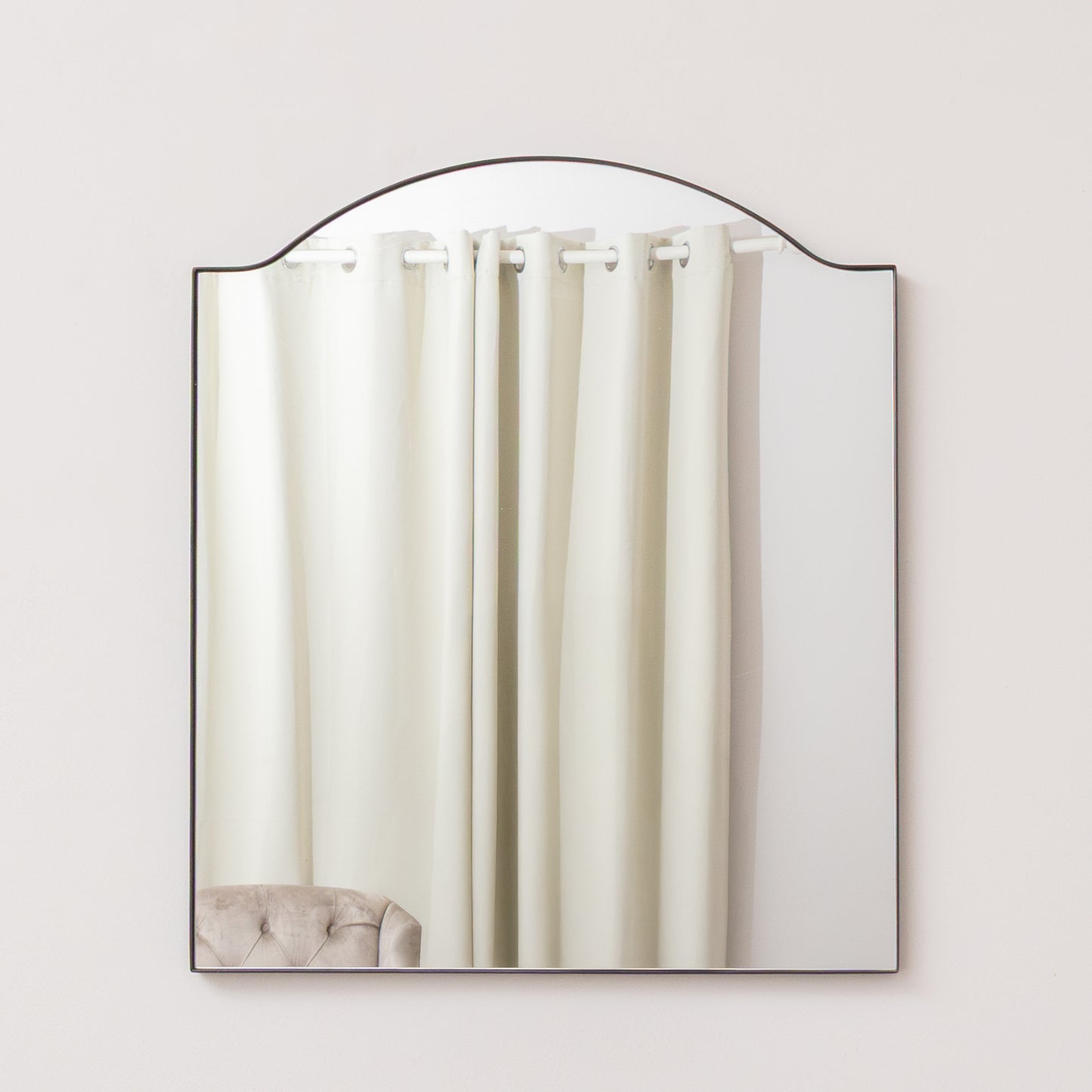 Matte Black Metal Framed Wall Mirror - 50cm x 65cm