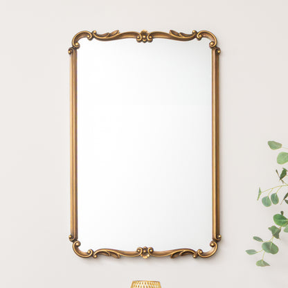 Antique Gold Ornate Framed Wall Decorative Mirror - 90cm x 60cm