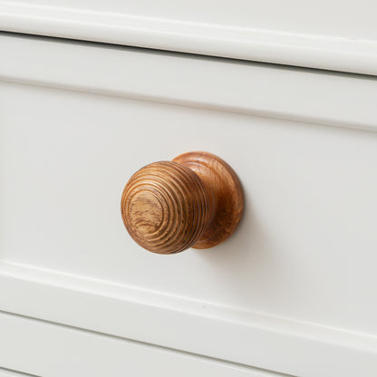Set of 4 Large Wooden Swirl Drawer Knobs