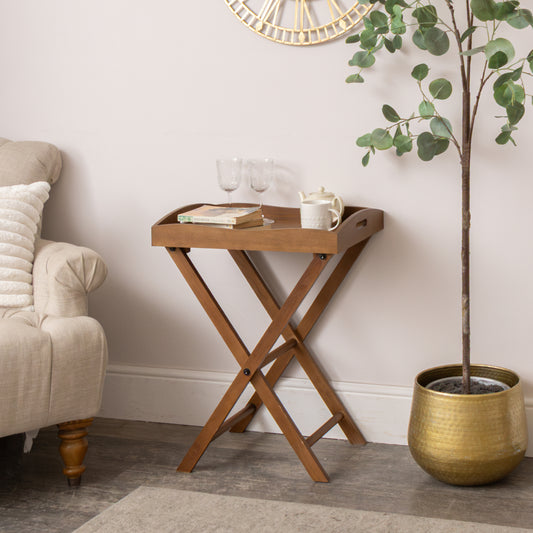  Rectangular Wooden Butler’s Tray Style Side Table - Ashwell Range 