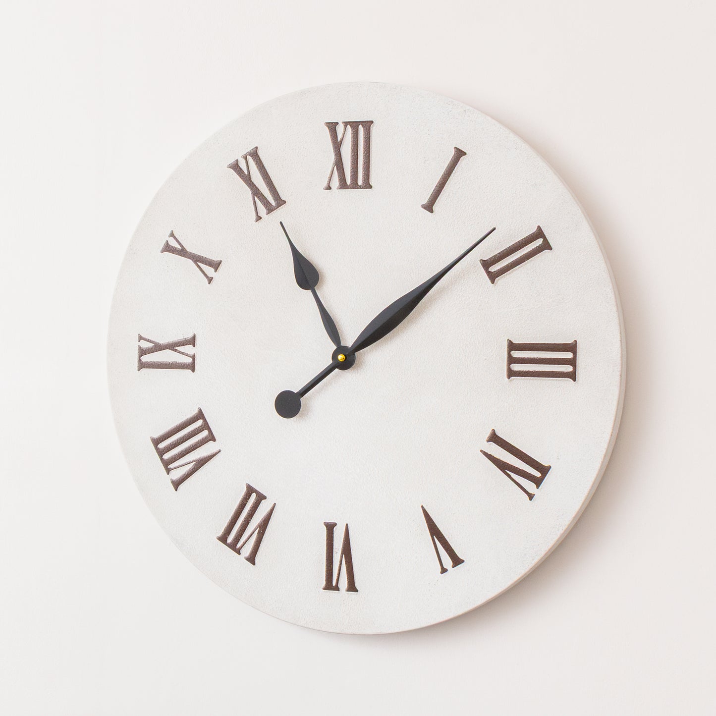 Large Metal White & Black Detailed Wall Clock - 60cm x 60cm