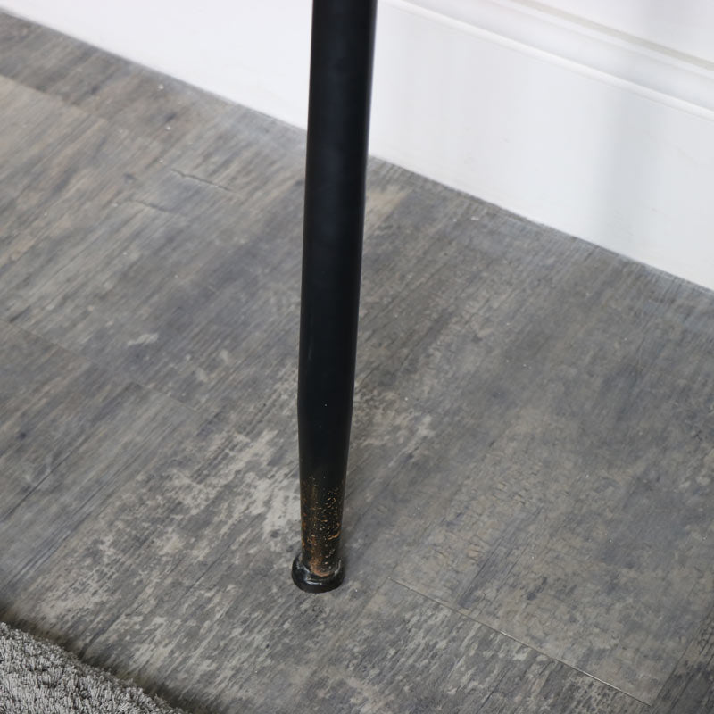 Large Vintage Half Moon Metal Console Table
