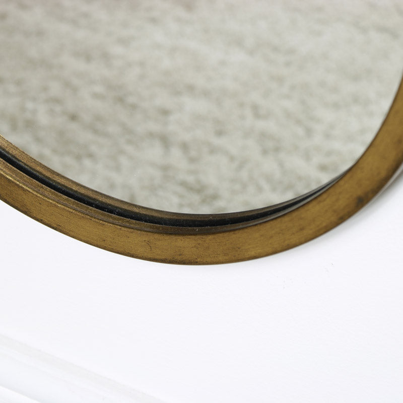 Large Gold Oval Mirror 42cm x 156cm