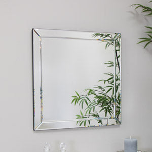 Square Mirrored Frame Wall Mirror 50cm x 50cm