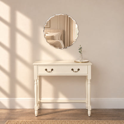 Ivory 2 Drawer Console / Dressing Table - Charlotte Ivory Range
