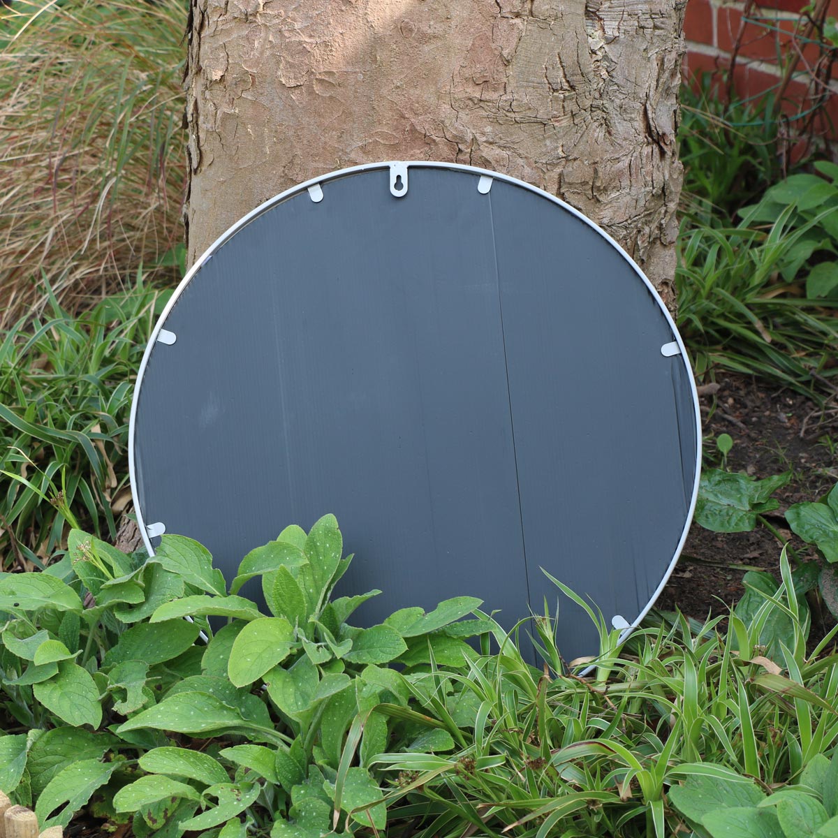 Round Metal Vintage Grey Mirror 60cm x 60cm