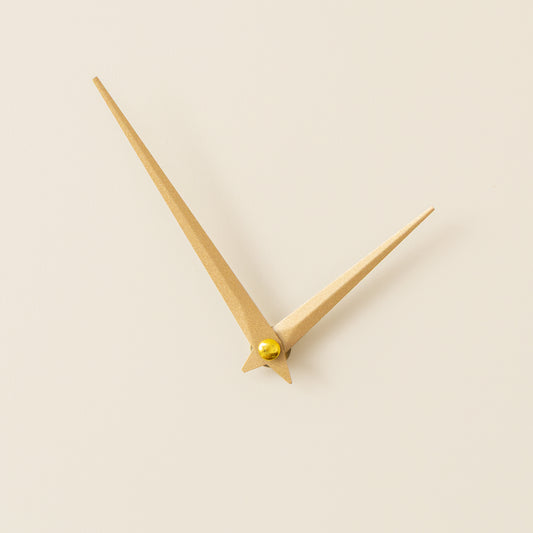  Wooden Ivory & Gold Detailed Heart Shaped Wall Clock - 40cm x 40cm 