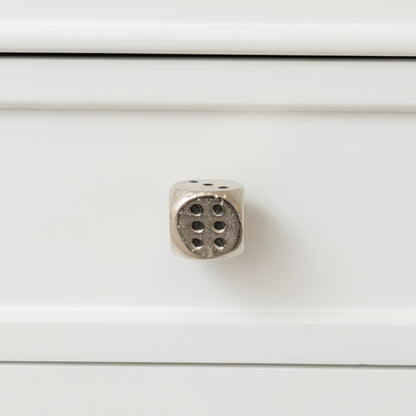 Set of 4 Silver Dice Drawer Knobs
