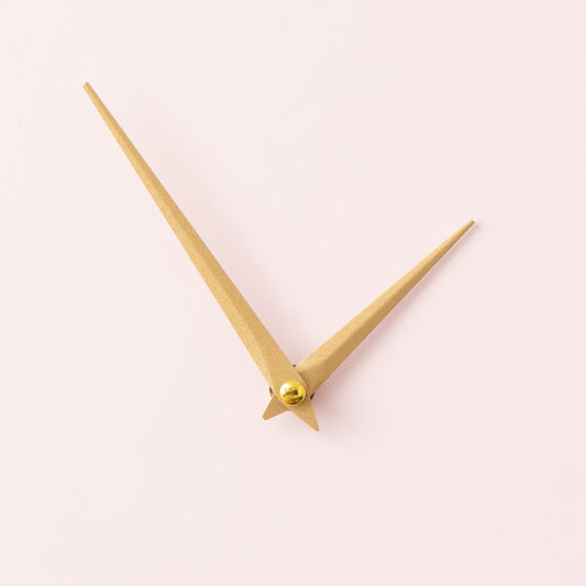  Wooden Pink & Gold Detailed Heart Shaped Wall Clock - 40cm x 40cm 