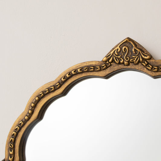  Ornate Antique Gold Round Wall Mirror - 50cm x 50cm 