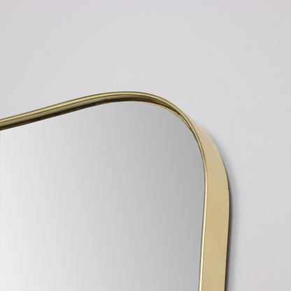 Large Gold Curved Wall Mirror 59cm x 77cm