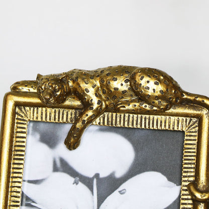 Gold Leopard Photo Frame