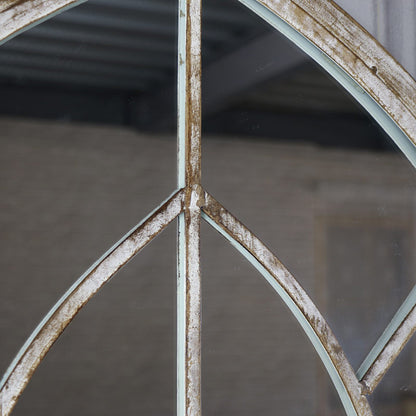 Extra Large Rustic Arched Window Mirror 67cm x 159cm