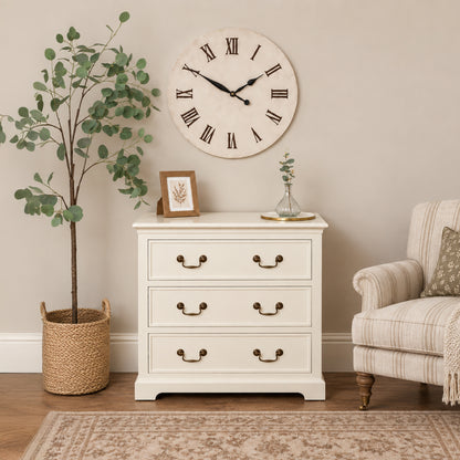 Ivory 3 Drawer Chest of Drawers & Pair of 3 Drawer Bedside Tables - Charlotte Ivory Range