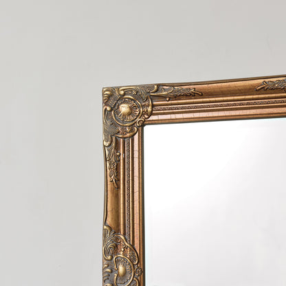 Antique Gold Ornate Rectangle Wall Mirror 65cm x 45cm