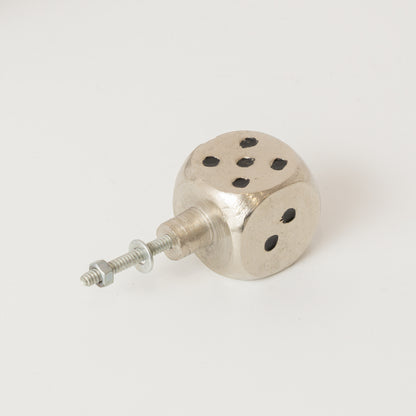 Set of 4 Silver Dice Drawer Knobs