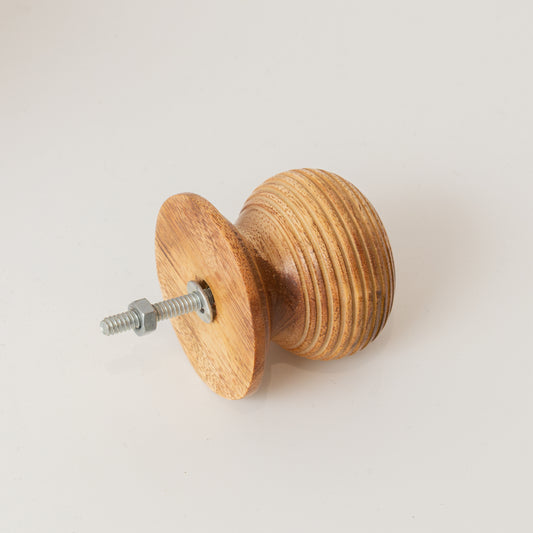  Set of 4 Large Wooden Swirl Drawer Knobs 