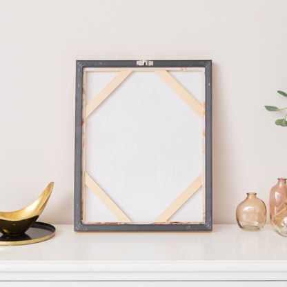Large Orange Floral Autumn Framed Wall Print - 50cm x 40cm