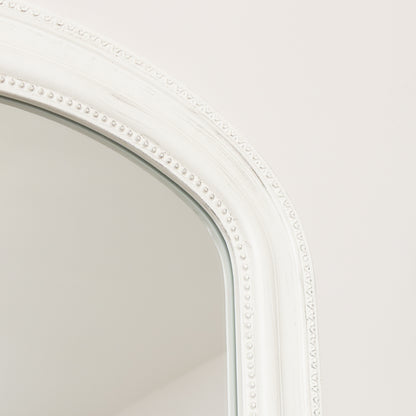 Full Length Distressed White Leaner & Wall Mirror - 47cm x 142cm