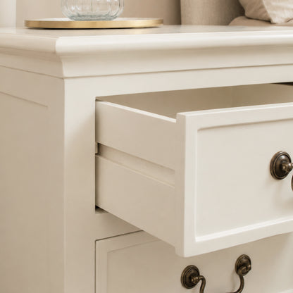 Ivory Wardrobe, 3 Drawer Chest of Drawers & Pair of 3 Drawer Bedside Tables - Charlotte Ivory Range