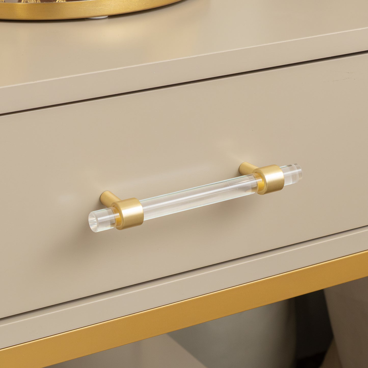 Pair of One Drawer Bedside Tables - Liana Taupe Range
