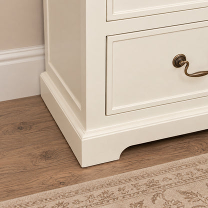 Ivory 8 Drawer Chest of Drawers & Pair of 3 Drawer Bedside Tables - Charlotte Ivory Range