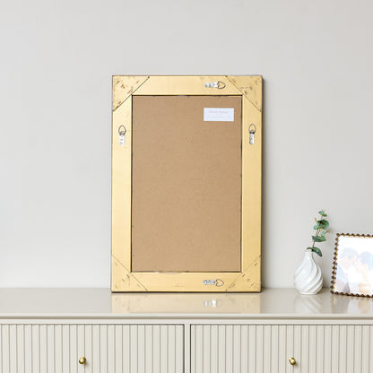 Antique Gold Ornate Rectangle Wall Mirror 65cm x 45cm