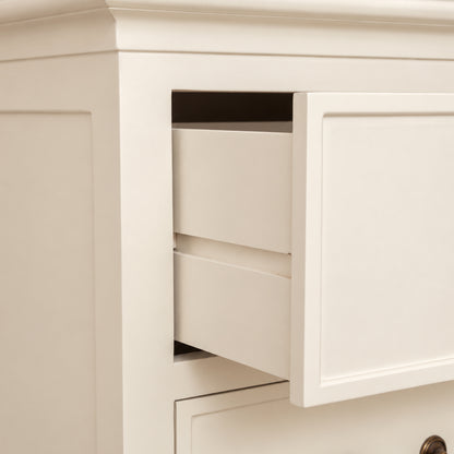 Ivory 8 Drawer Chest of Drawers & Pair of 3 Drawer Bedside Tables - Charlotte Ivory Range