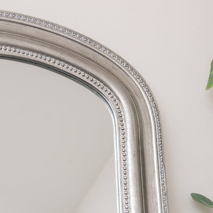 Full Length Foiled Silver Leaner & Wall Mirror - 47cm x 142cm