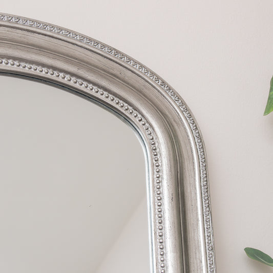  Full Length Foiled Silver Leaner & Wall Mirror - 47cm x 142cm 
