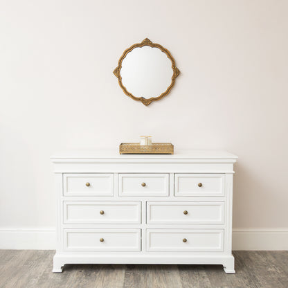 Ornate Antique Gold Round Wall Mirror - 50cm x 50cm