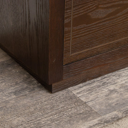 Large Arched Dark Wood Freestanding Storage Cabinet - Kingsley Range