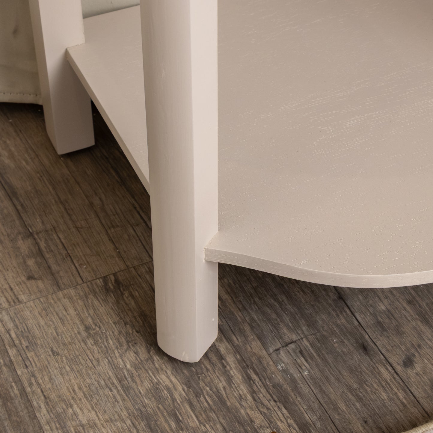 Pair of Reeded One Drawer Bedside Table - Willow Taupe Grey Range