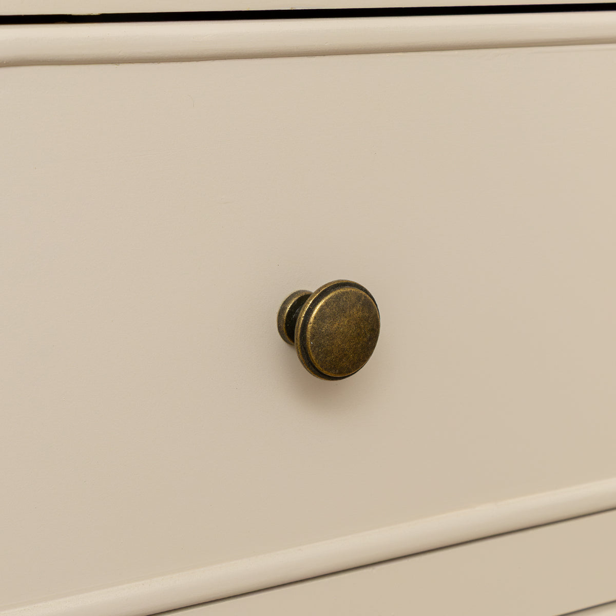 Cream & Wooden 7 Drawer Chest of Drawers - Claudia Range