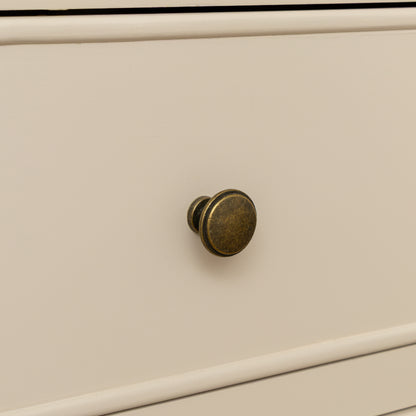Cream & Wooden 7 Drawer Chest of Drawers - Claudia Range