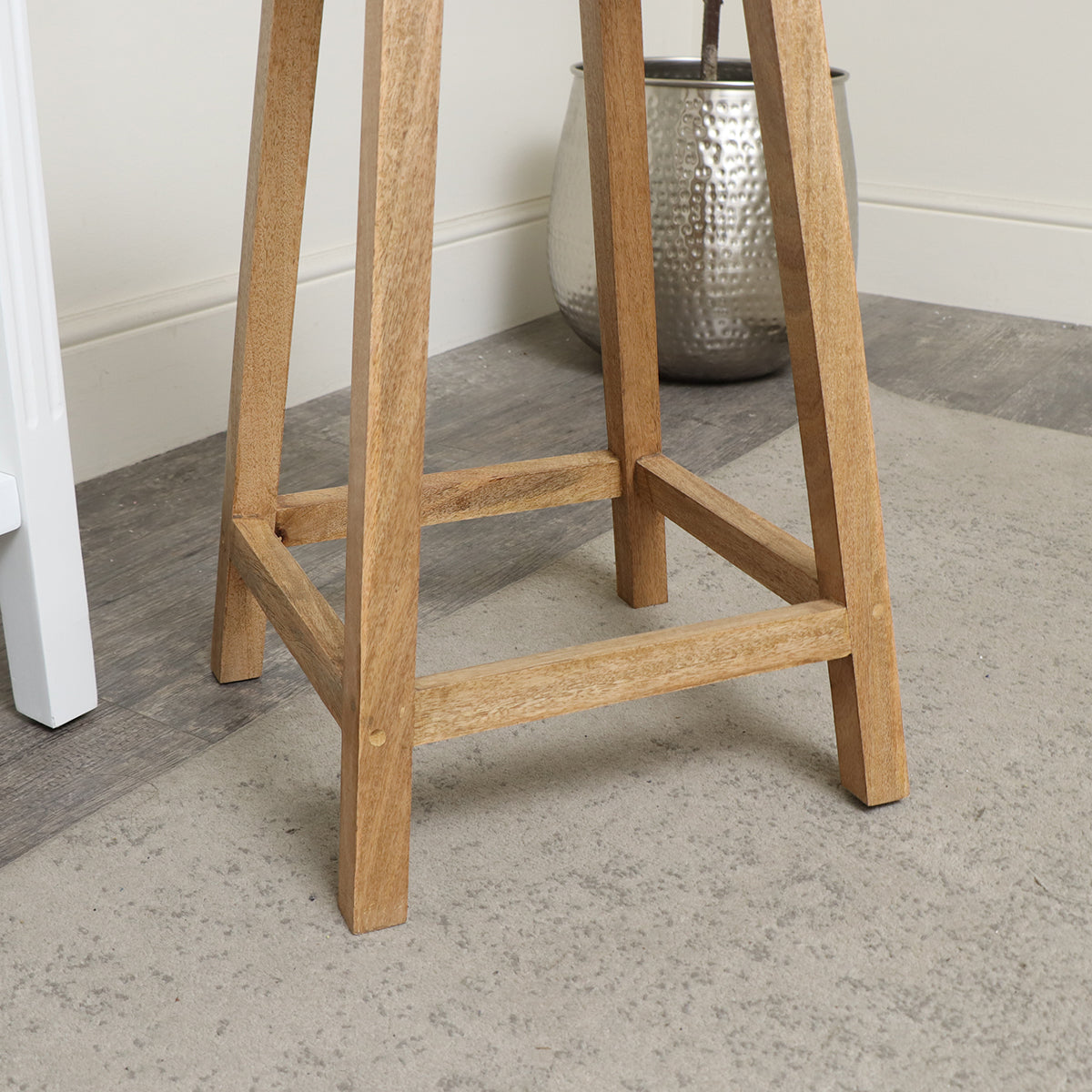 Tall Mango Wood Heart Bar Stool