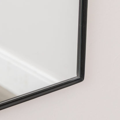 Matte Black Metal Framed Wall Mirror - 50cm x 65cm