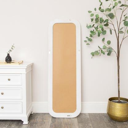 Light Wooden Arched Tall Wall & Leaner Mirror - 142cm x 47cm