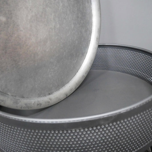  Round Grey Metal Coffee Table 