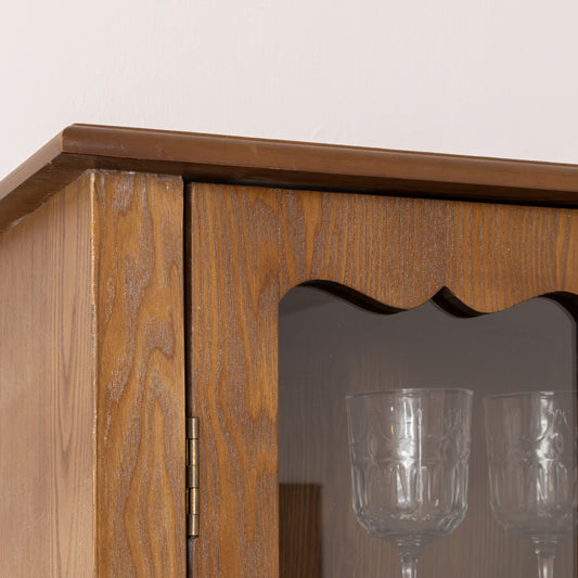  Tall Freestanding Wood Display Cabinet - Ashwell Range 