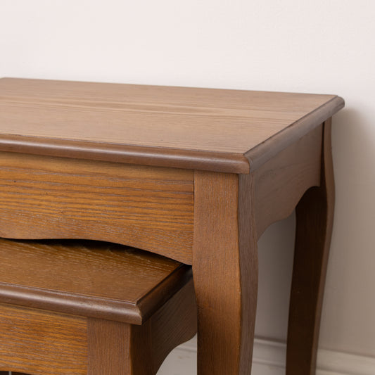  Dark Wooden Set of 2 Nest of Tables - Ashwell Range 