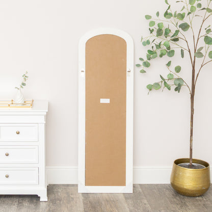 Full Length Distressed White Leaner & Wall Mirror - 47cm x 142cm