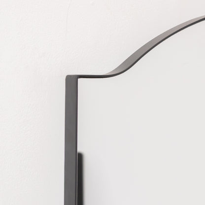 Matte Black Metal Framed Wall Mirror - 50cm x 65cm