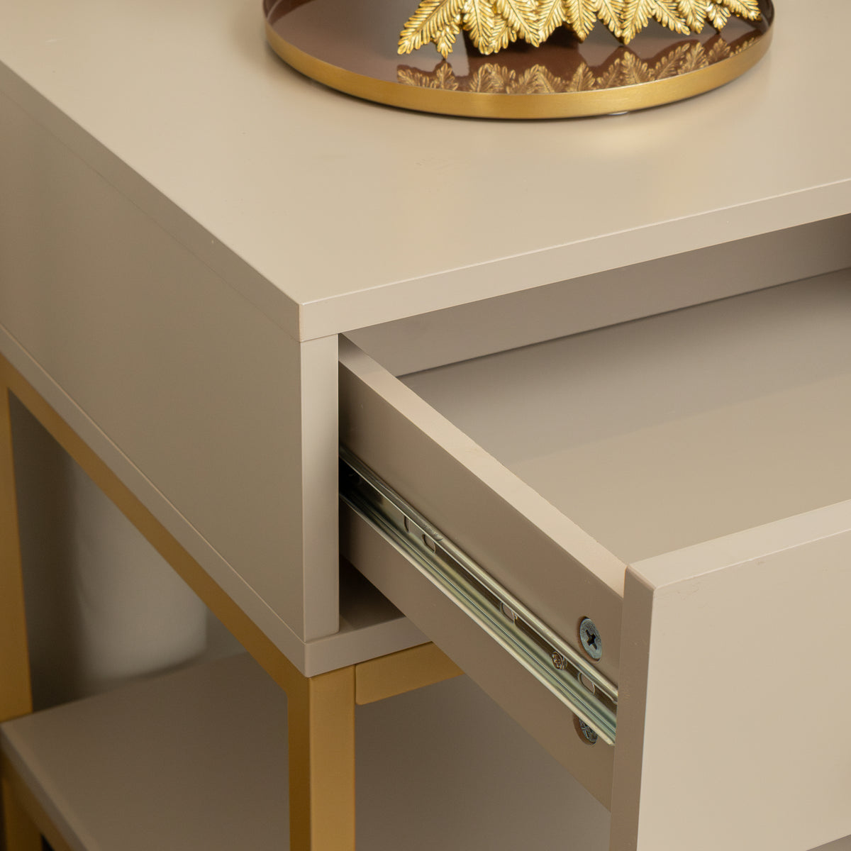 One Drawer Bedside Table - Liana Taupe Range
