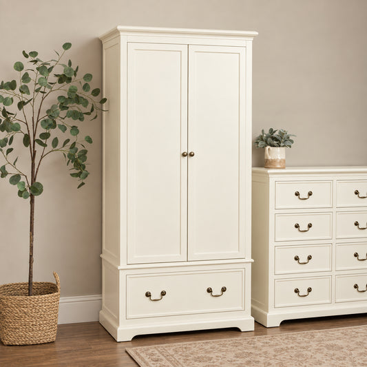  Large Ivory Double Wardrobe - Charlotte Ivory Range 