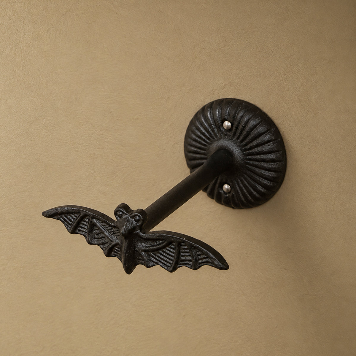 Set of 2 Black Metal Bat Curtain Tie Backs