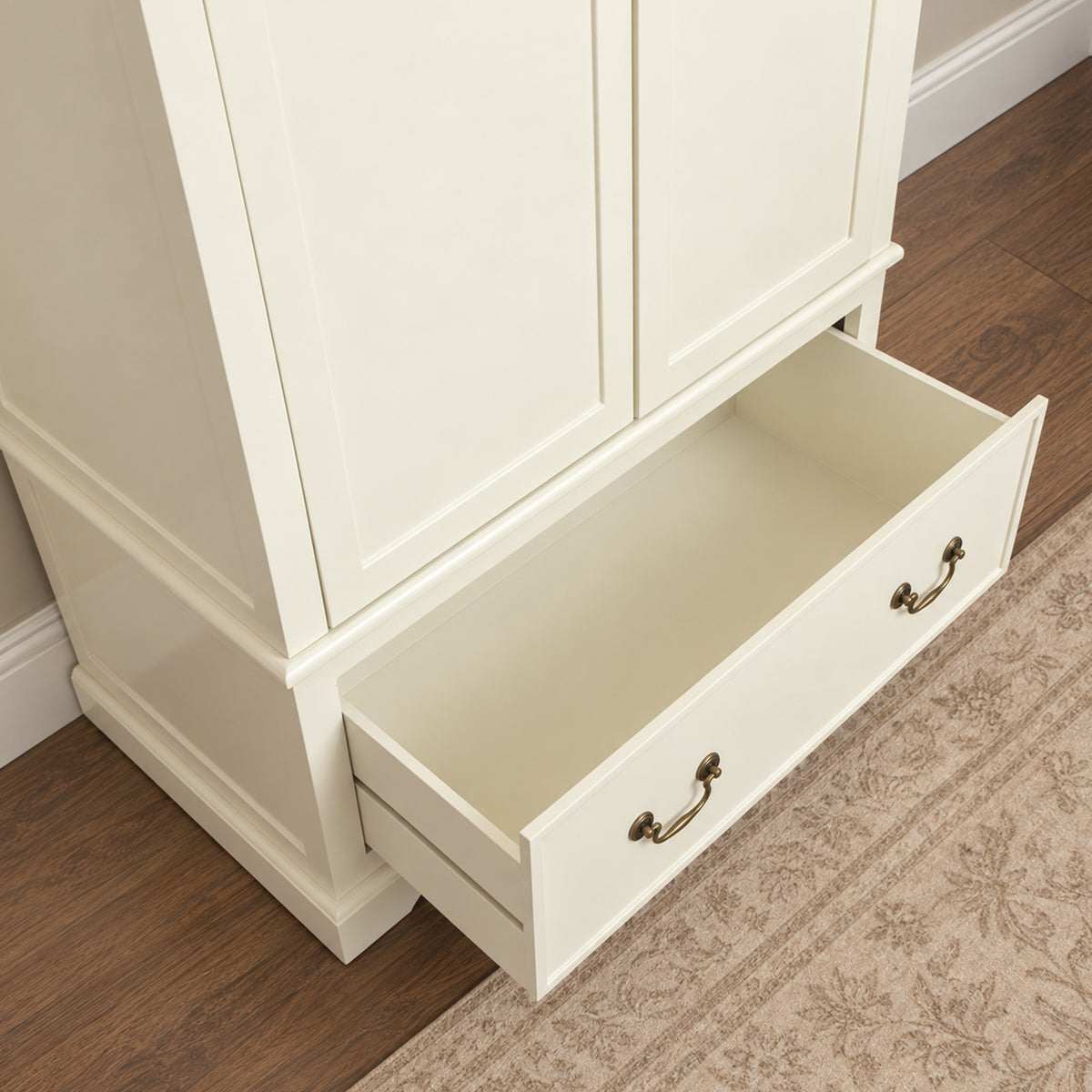 Large Ivory Double Wardrobe - Charlotte Ivory Range