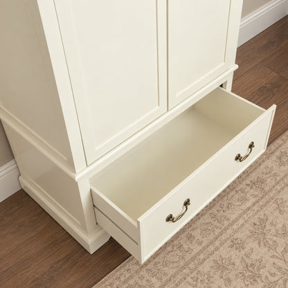 Large Ivory Double Wardrobe - Charlotte Ivory Range