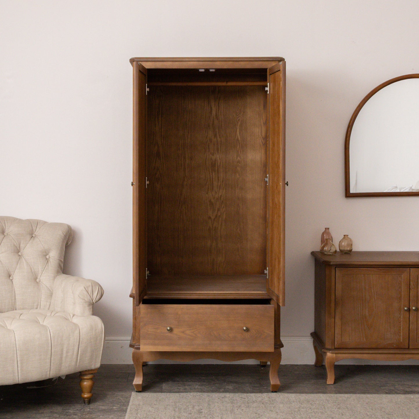 Tall Dark Wooden Wardrobe - Ashwell Range