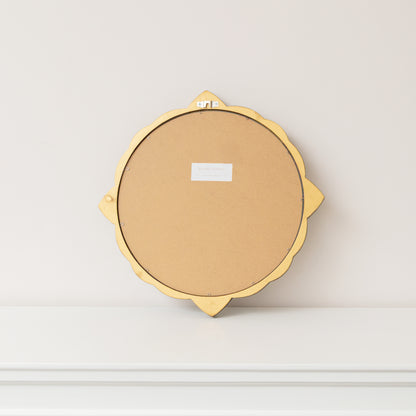 Ornate Antique Gold Round Wall Mirror - 50cm x 50cm